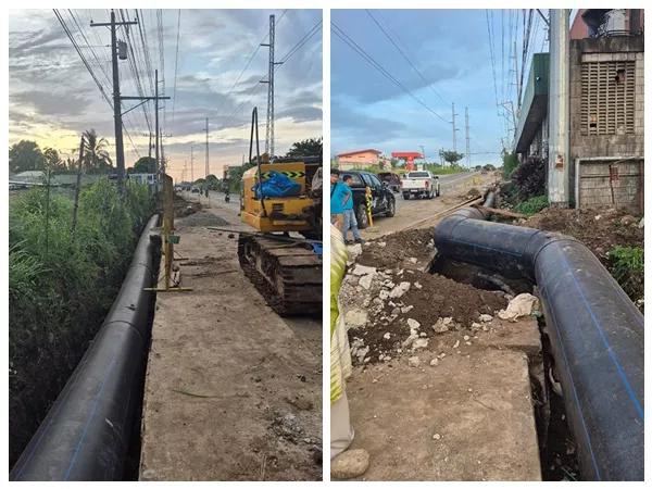 Philippines water supply project DN 630 SDR17 (PN10) HDPE pipe installation (1)