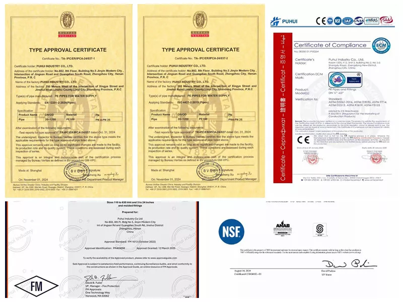 HDPE pipe standards and certifications